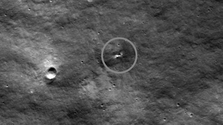 NASA разместило фотографию места крушения «Луны 25» NASA разместило фотографию места крушения «Луны 25»