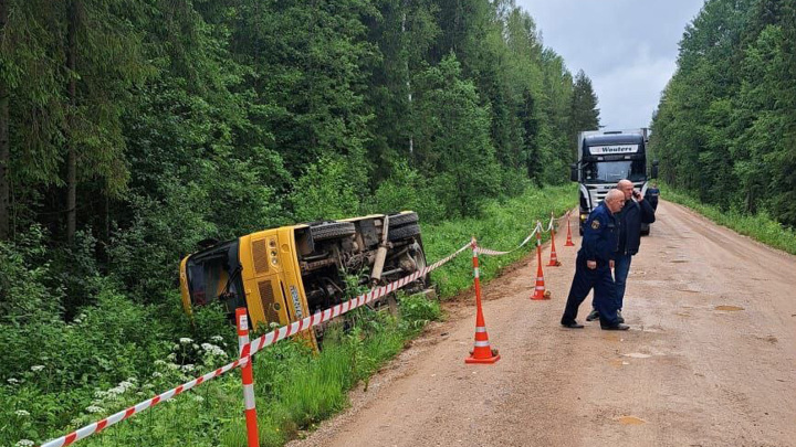 Автобус с детьми опрокинулся в Новгородской области Автобус с детьми опрокинулся в Новгородской области